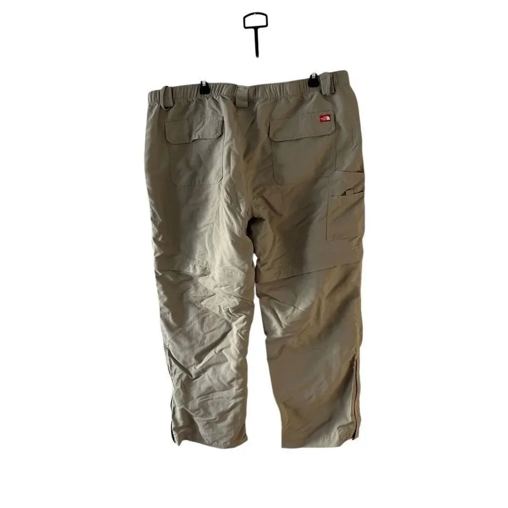 The North Face XXL Convertible Hiking Pants Khaki Tan Zip Off Cargo Shorts